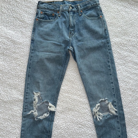 Levi’s 512 jeans denim distressed ripped tapered cut classic casual skate 29 32 - Picture 8 of 11